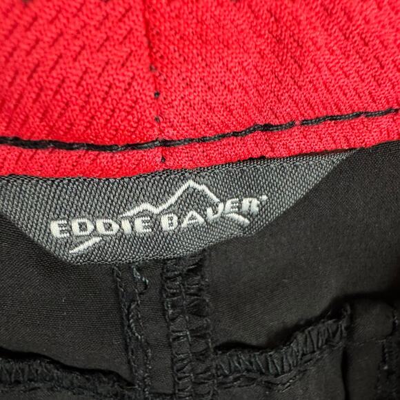 Eddie Bauer Black Nylon Mid Rise Lightweight Cropped Capri Hiking Pants Size 10 - Picture 7 of 9